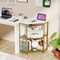 3-Tier Corner Printer Stand Adjustable Shelf with USB & AC Ports